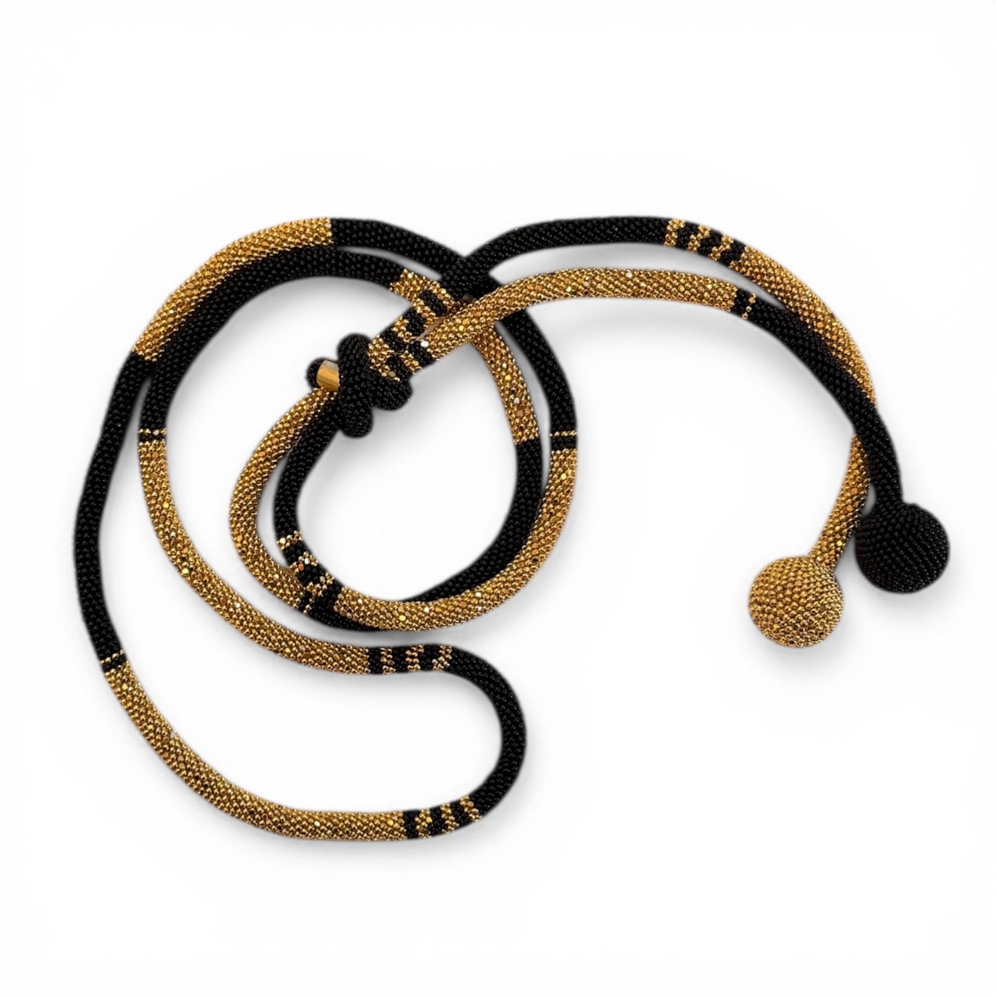 Bohemian Glass Bead Lariat Necklace