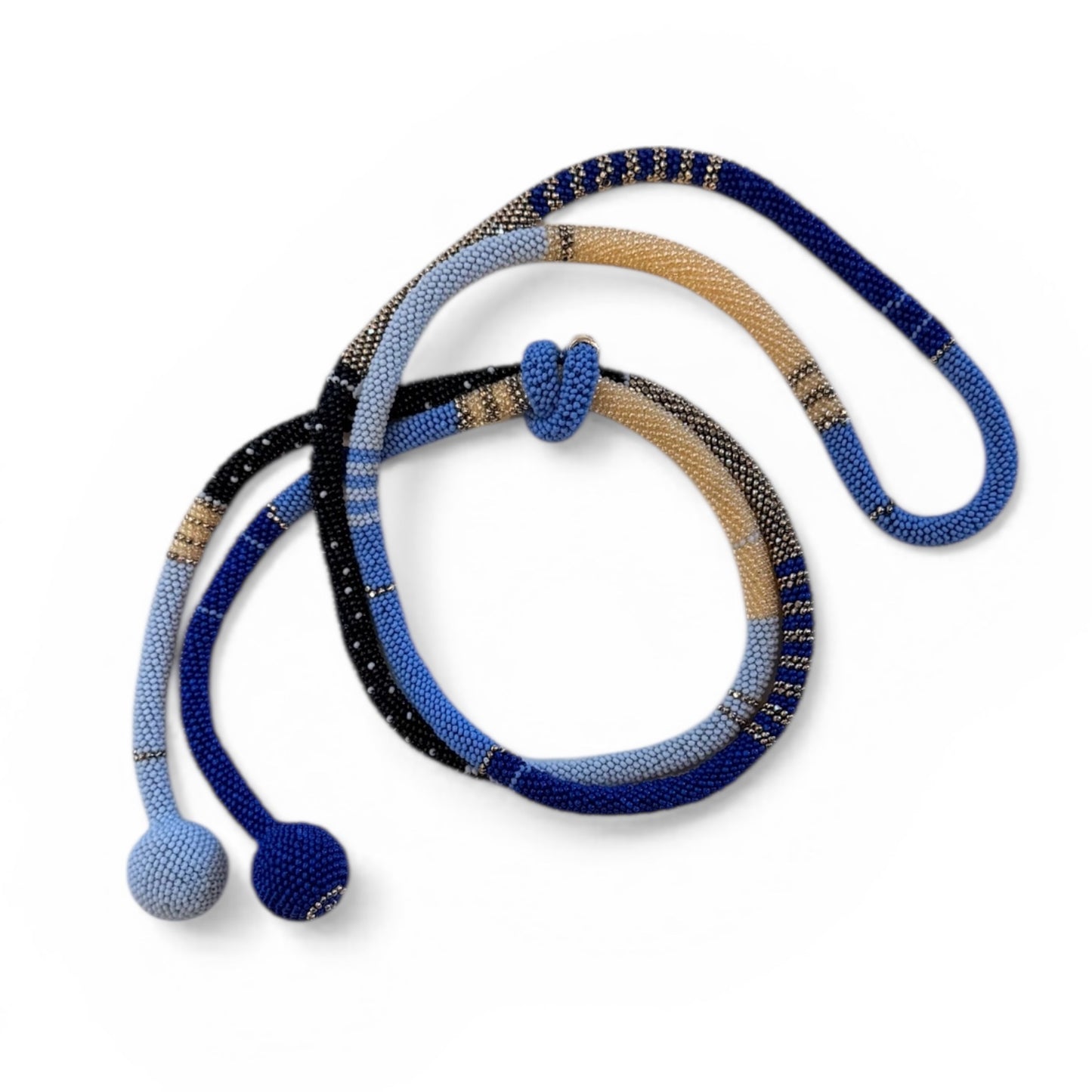 Bohemian Glass Bead Lariat Necklace