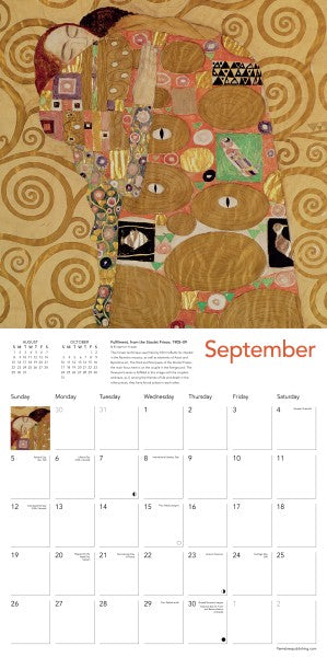 Gustav Klimt Wall Calendar 2027