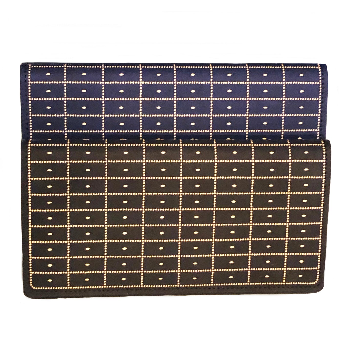 Hoffmann Checkbook - Gold lacquer on black or navy blue