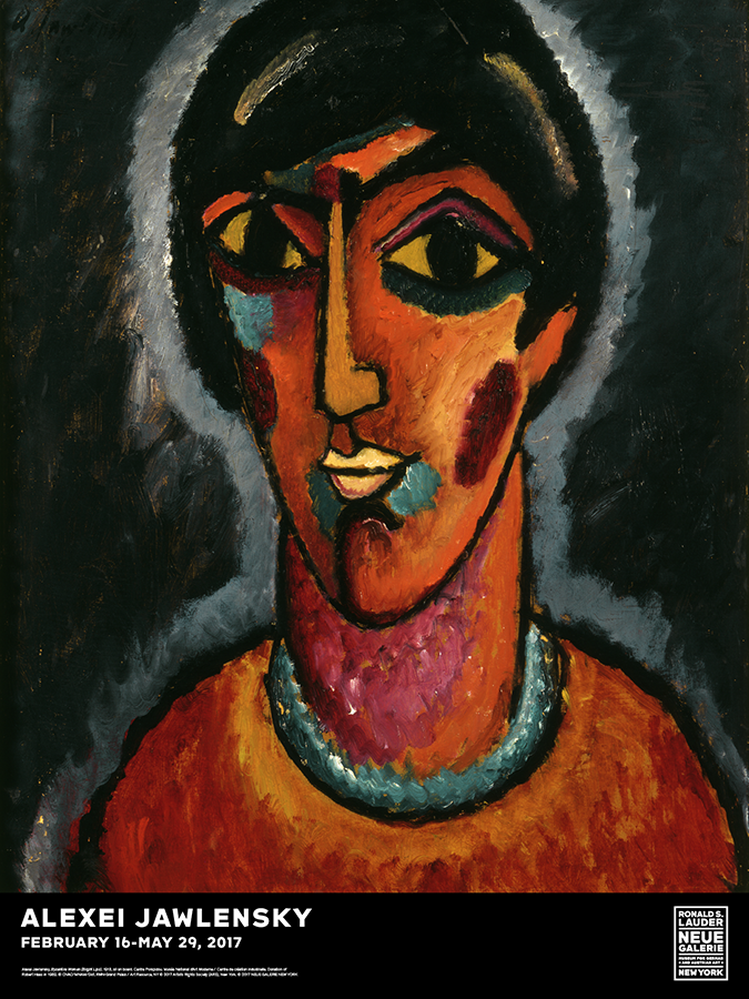Exhibition Poster: Alexei Jawlensky, "Byzantine Woman (Bright Lips)", 1913.