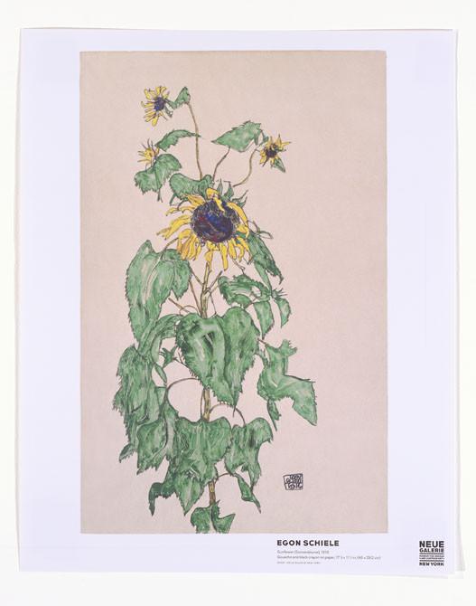 Poster: Egon Schiele, "Sunflower (Sonnenblume)", 1916
