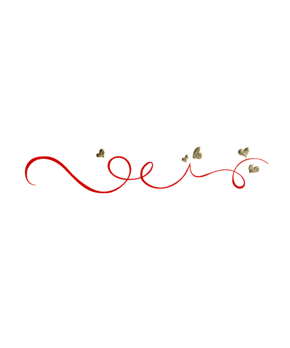 Hearts of Gold Motif Stationery