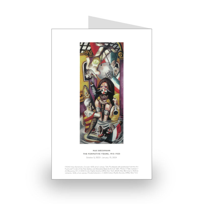 Max Beckmann: The Formative Years Exhibition Notecard [Large Single Card]