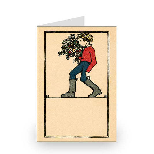 Boy with Bouquet of Flowers 48A by Bertold Löffler