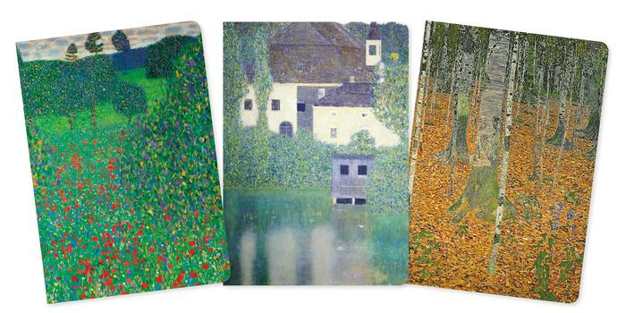 Gustav Klimt: Landscapes Set of 3 Standard Notebooks, by Flame Tree Studio. 