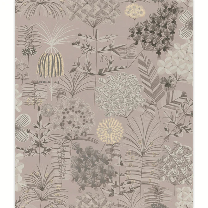 Rix Fantasy Flower Garden Wallpaper, grey