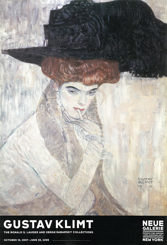 SOLD OUT - Gustav Klimt: The Black Feather Hat, Exhibition Poster