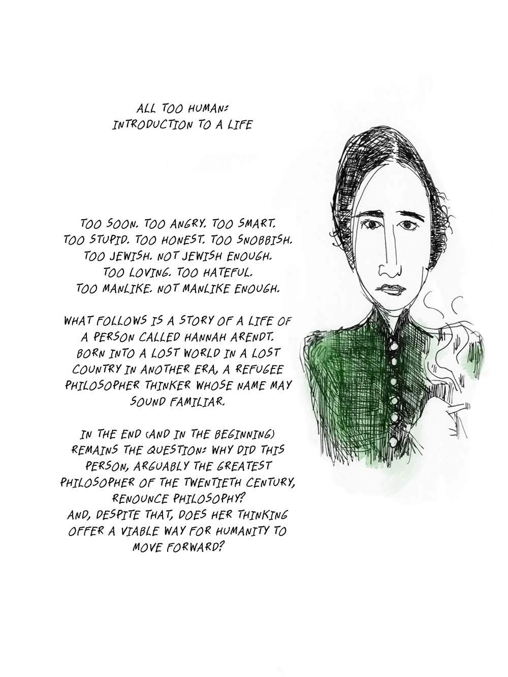 The Three Escapes of Hannah Arendt: The Tyranny of Truth by Ken Krimstein. Page Two. 