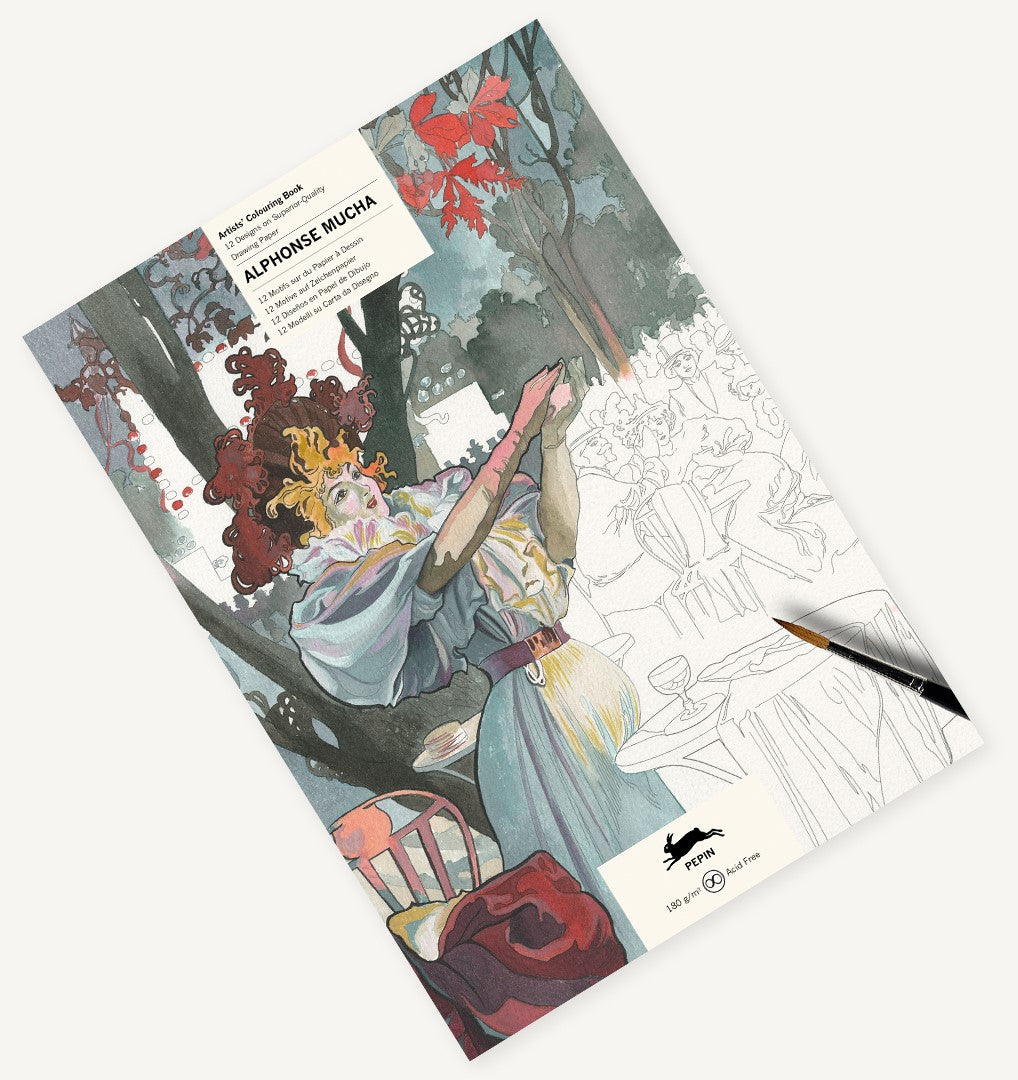 Alphonse Mucha Coloring Book by Pepin Press