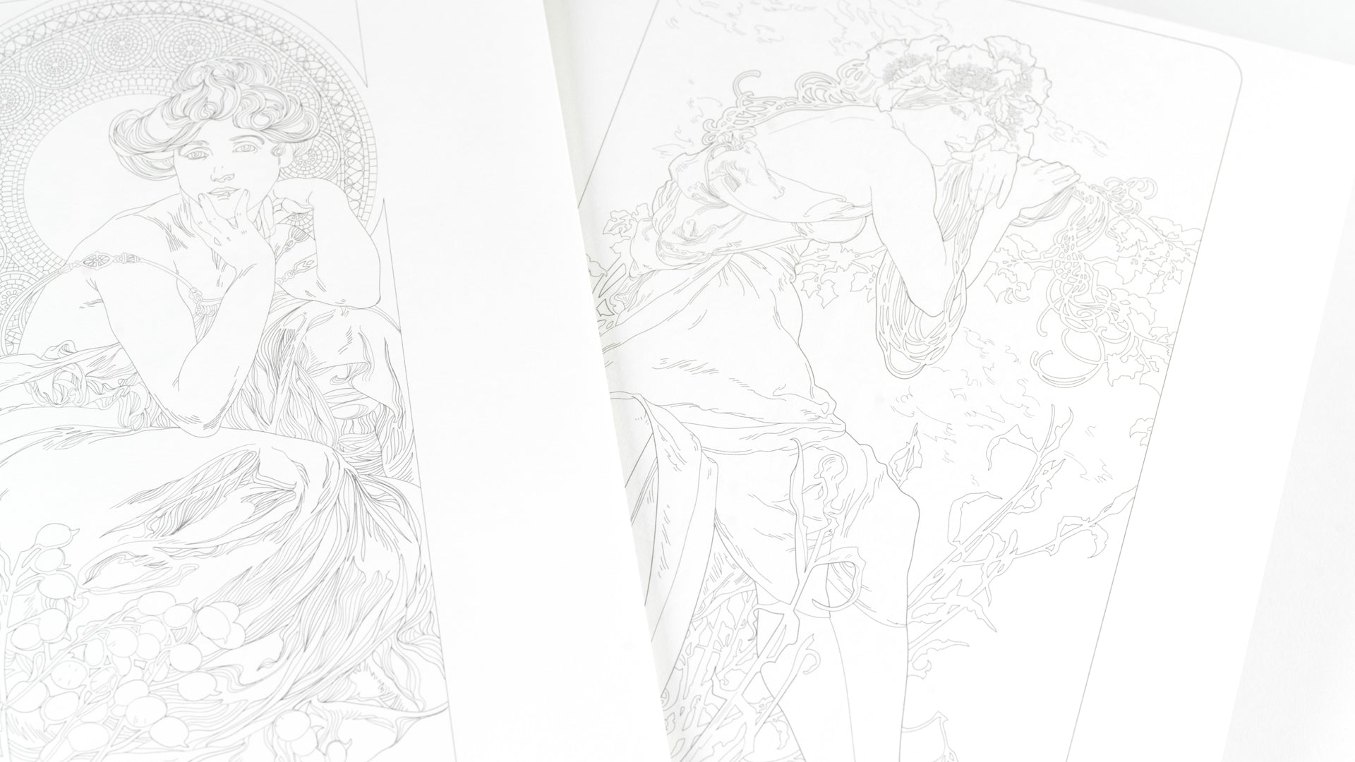 Alphonse Mucha Coloring Book by Pepin Press Inner Page