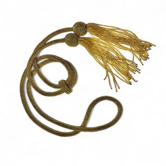 Bohemian Glass Bead Lariat Necklace