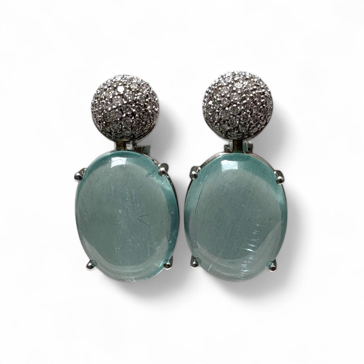 A. E. Köchert Aquamarine and Diamond Earrings