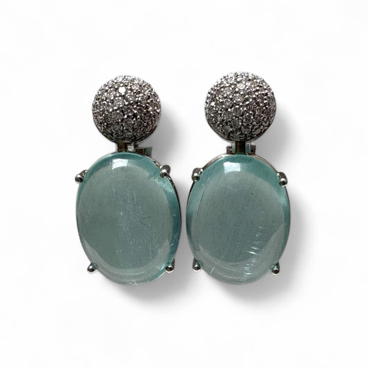 A. E. Köchert Aquamarine and Diamond Earrings