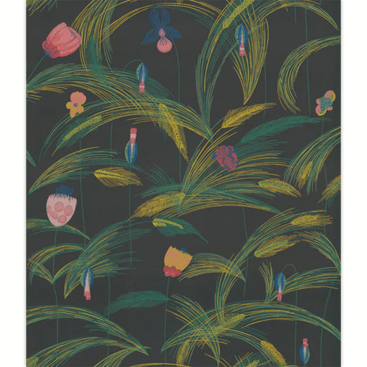 Rix Fantasy Poppy Wallpaper, black