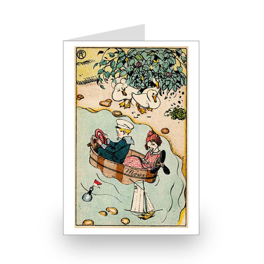 Richard Teschner (1879-1948),Childhood Dreams: 4, Dangerous Voyage, 1911 [Single Card]