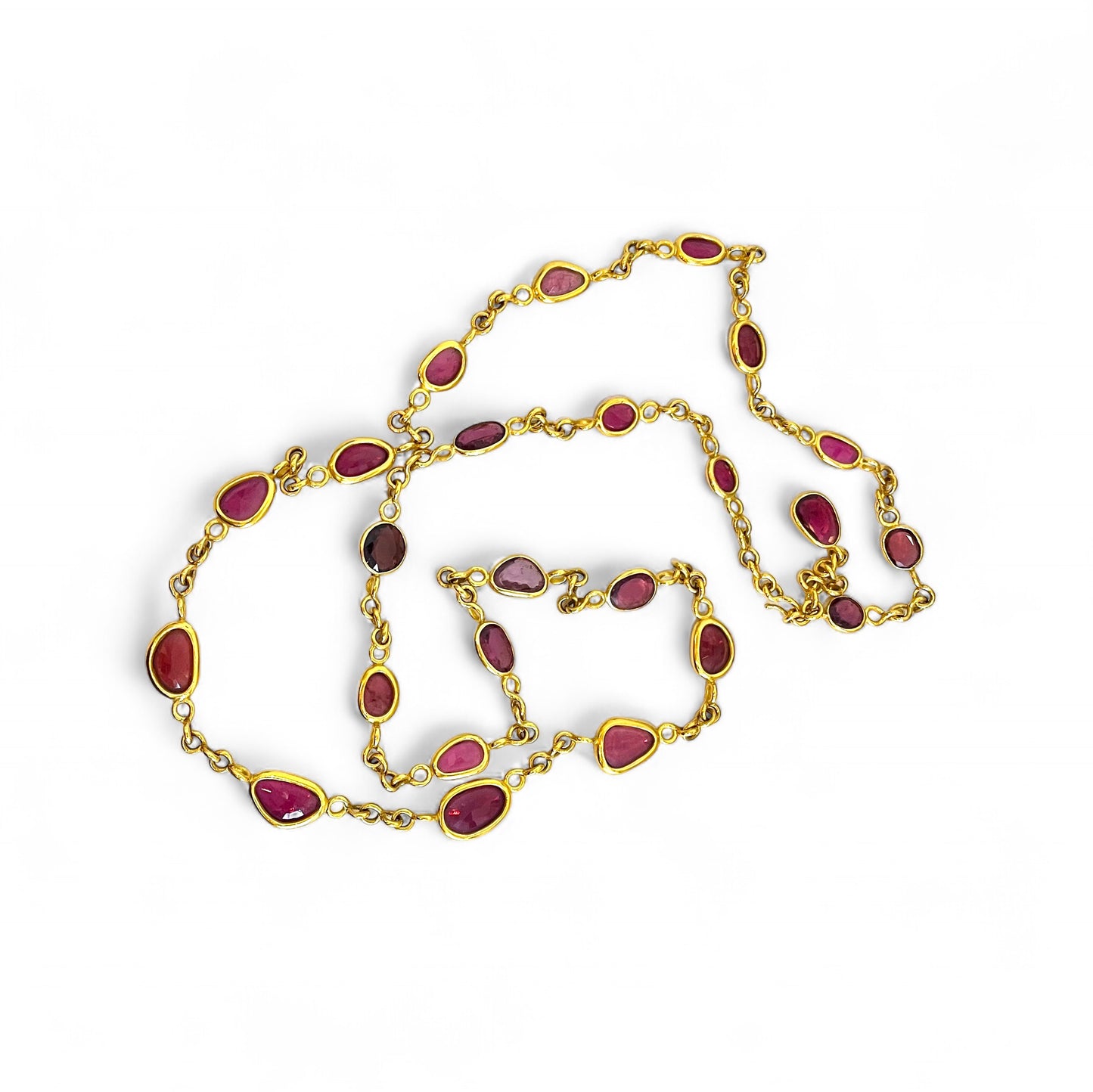Gem Palace Rubellite Link Necklace