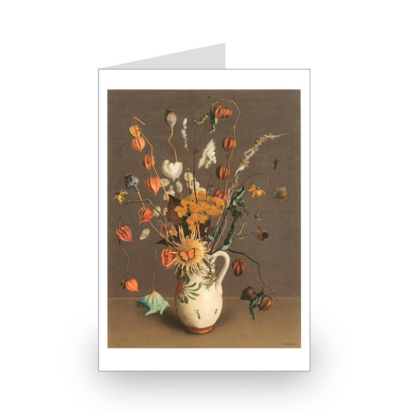 Rudolf Wacker, Autumn Bouquet with Butterfly, 1938 [Single Card]