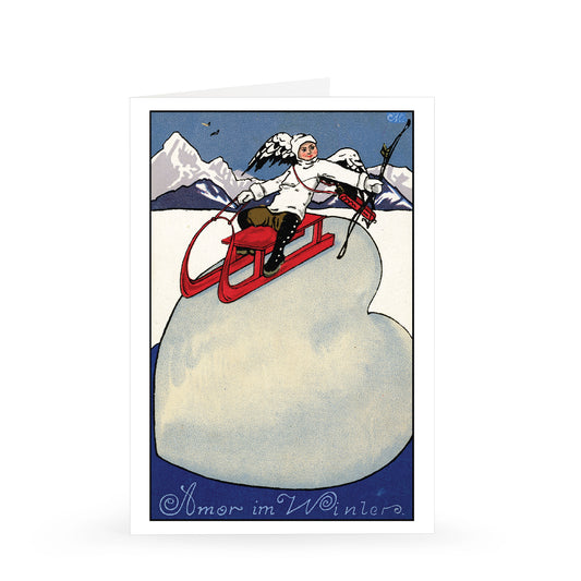 Gabriele Möschl-Lagus: Amor im Winter, 1911 [Single Card]