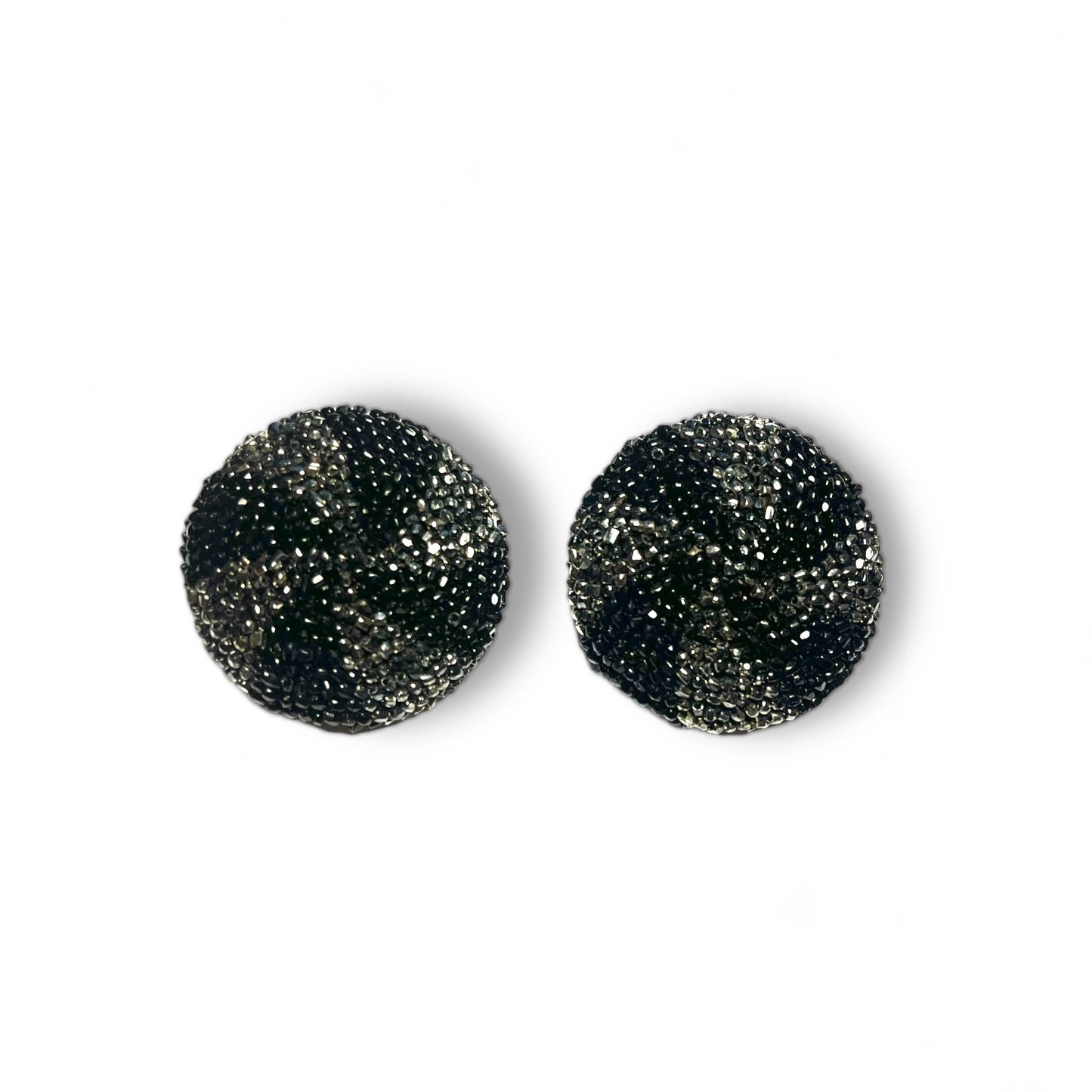 Vintage Bohemian Glass Bead Clip Earrings