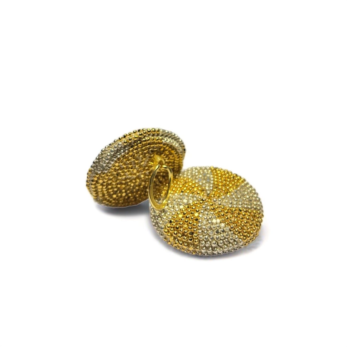 Vintage Bohemian Glass Bead Clip Earrings