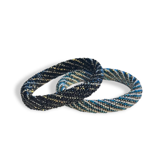 Vintage Bohemian Glass Bead Bracelet