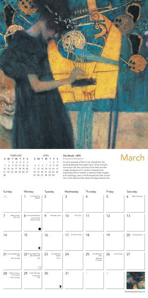 Gustav Klimt Mini Wall Calendar 2027