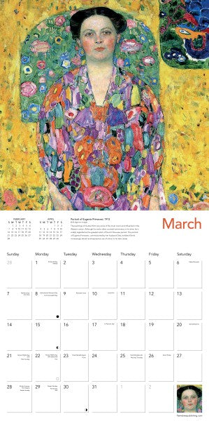 Gustav Klimt Wall Calendar 2027