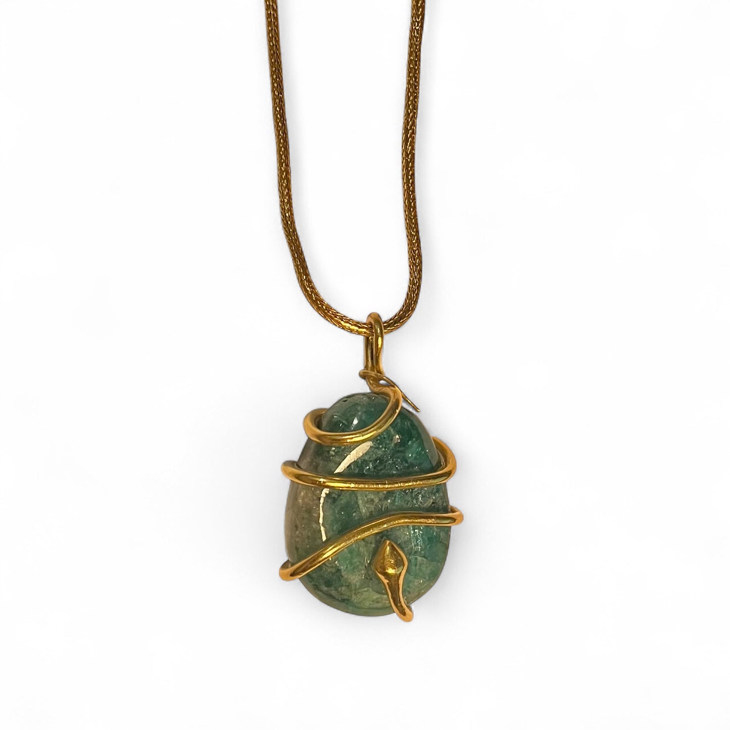 Gem Palace Emerald Snake Pendant