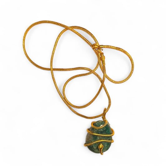 Gem Palace Emerald Snake Pendant
