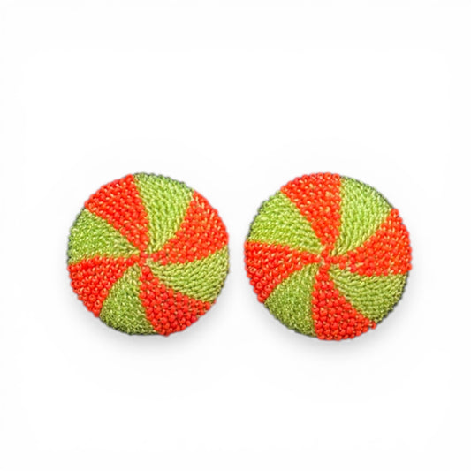 Bohemian Glass Bead Clip Earrings
