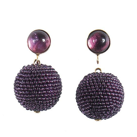 Amethyst Top shown with Large Ball Drop Pendant
