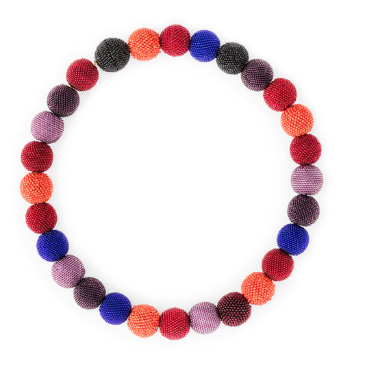 Vintage Bohemian Glass Bead Necklace