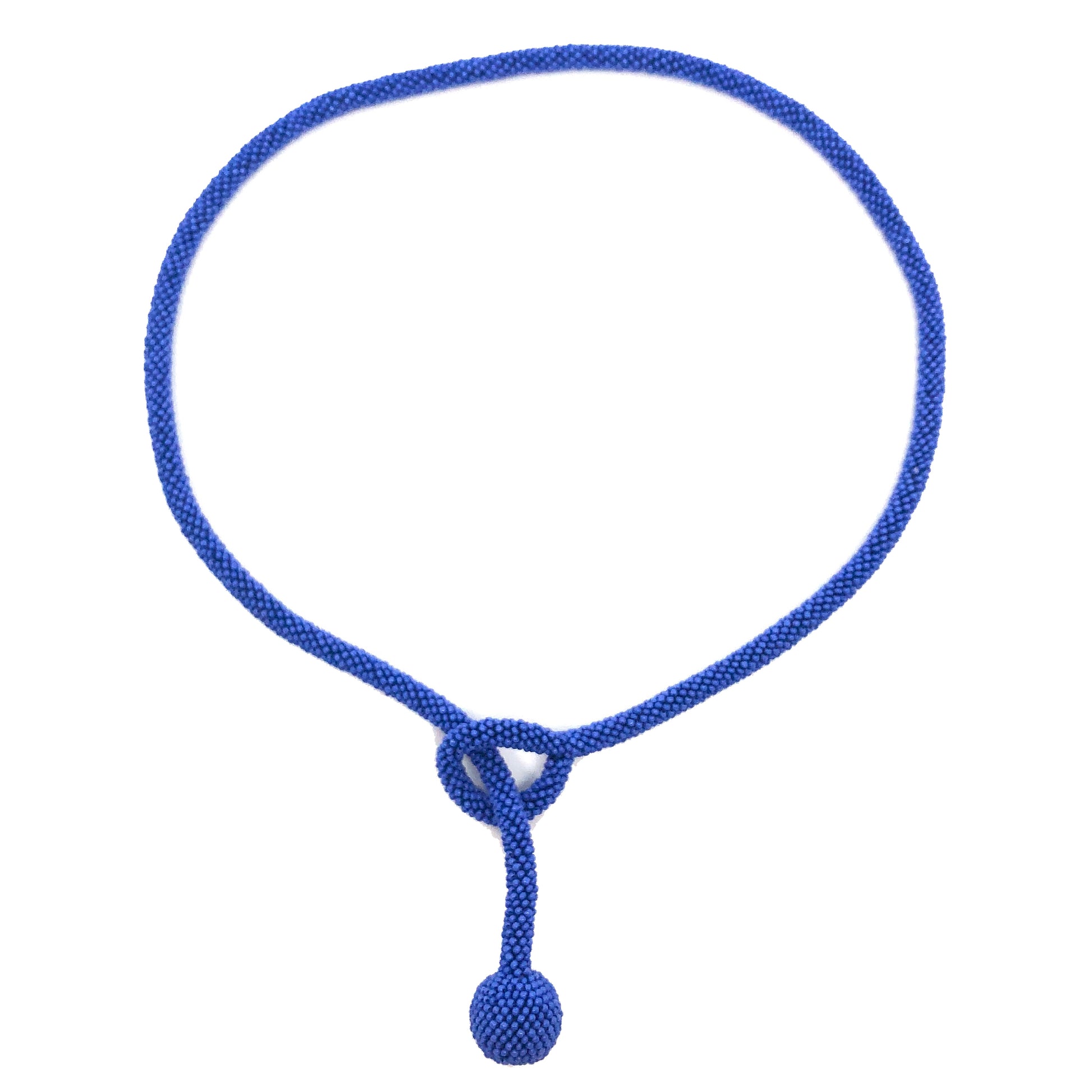 Bohemian Glass Bead Ball and Loop Necklace