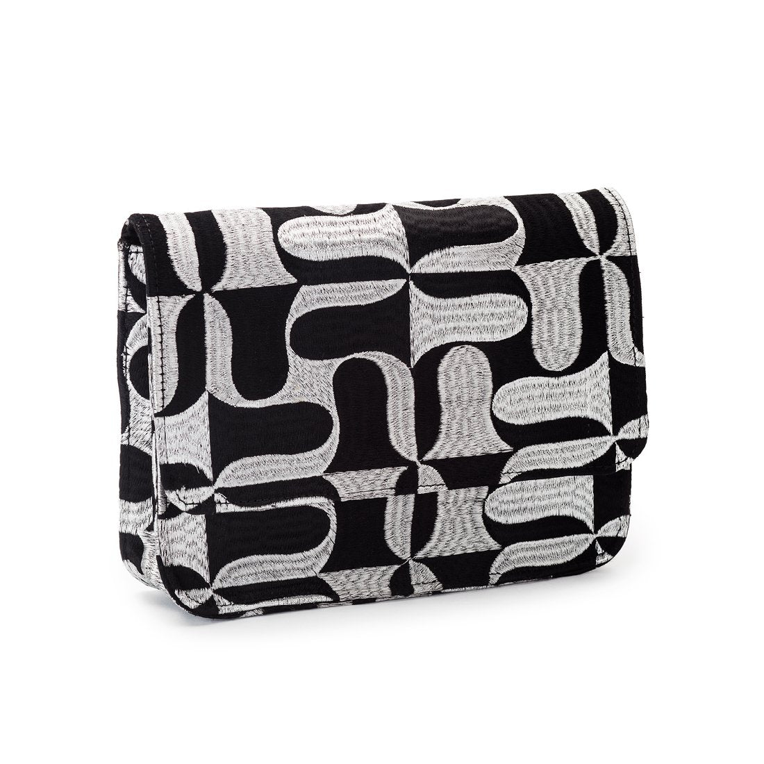 Vienna 1900 Evening Clutch -Silver / Black