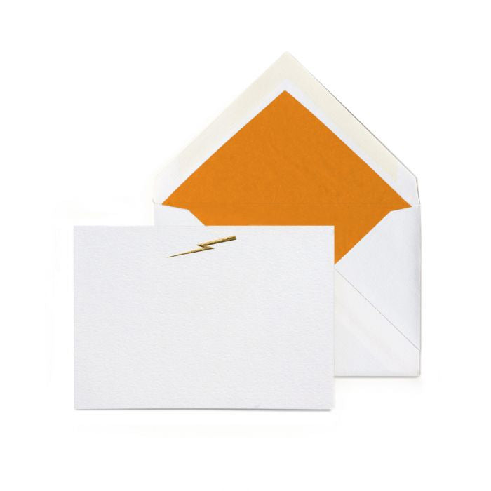 Lightning Bolt Motif Stationery