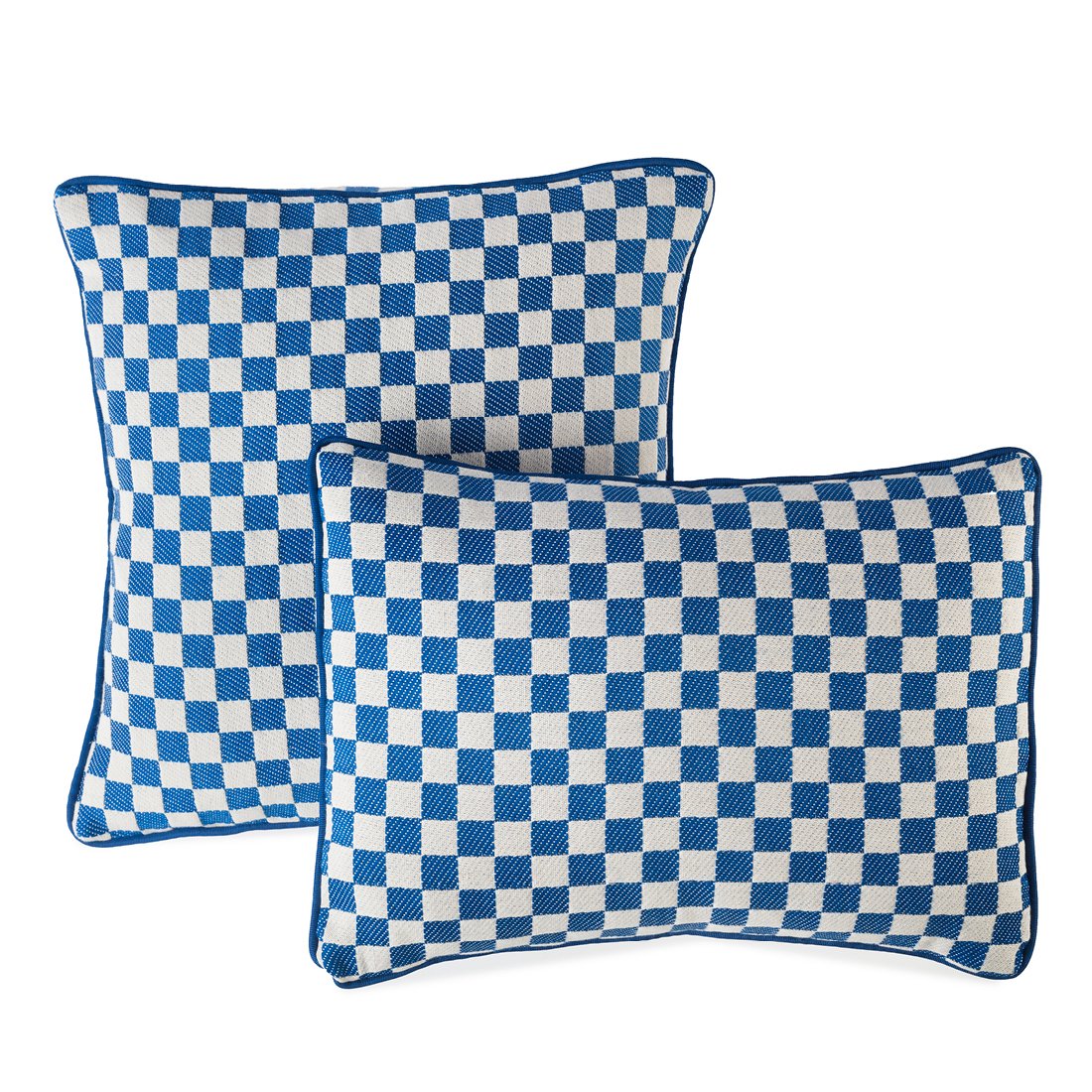 Blue and White Checks Pillows
