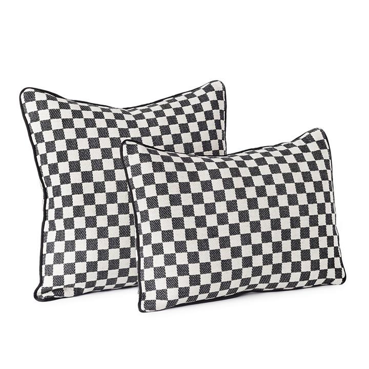 Black and White Checks Pillows