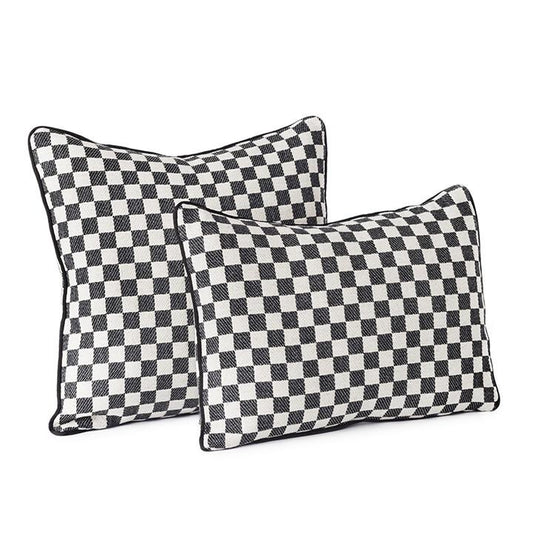 Black and White Checks Pillows