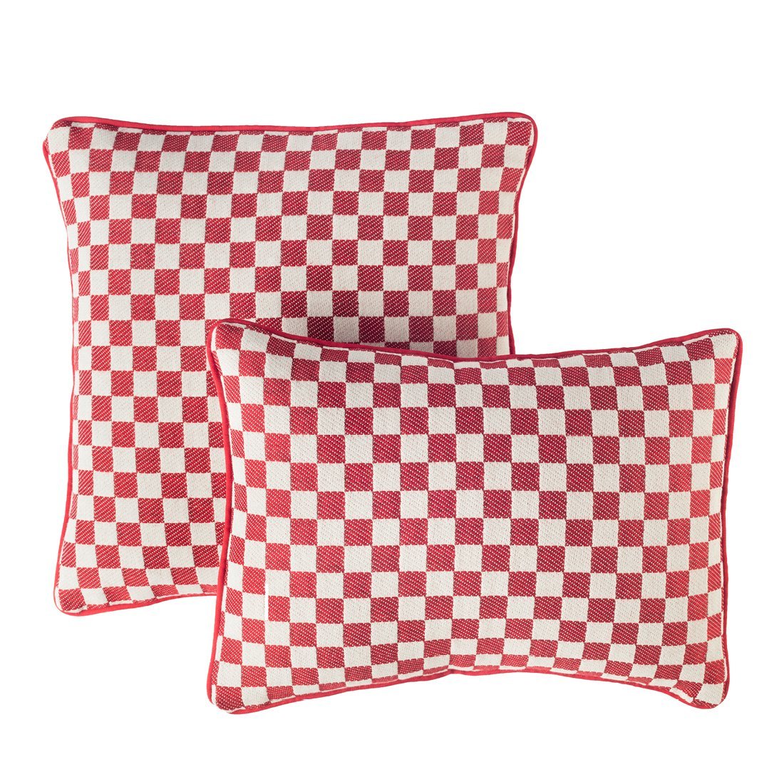 Red and White Checks Pillows