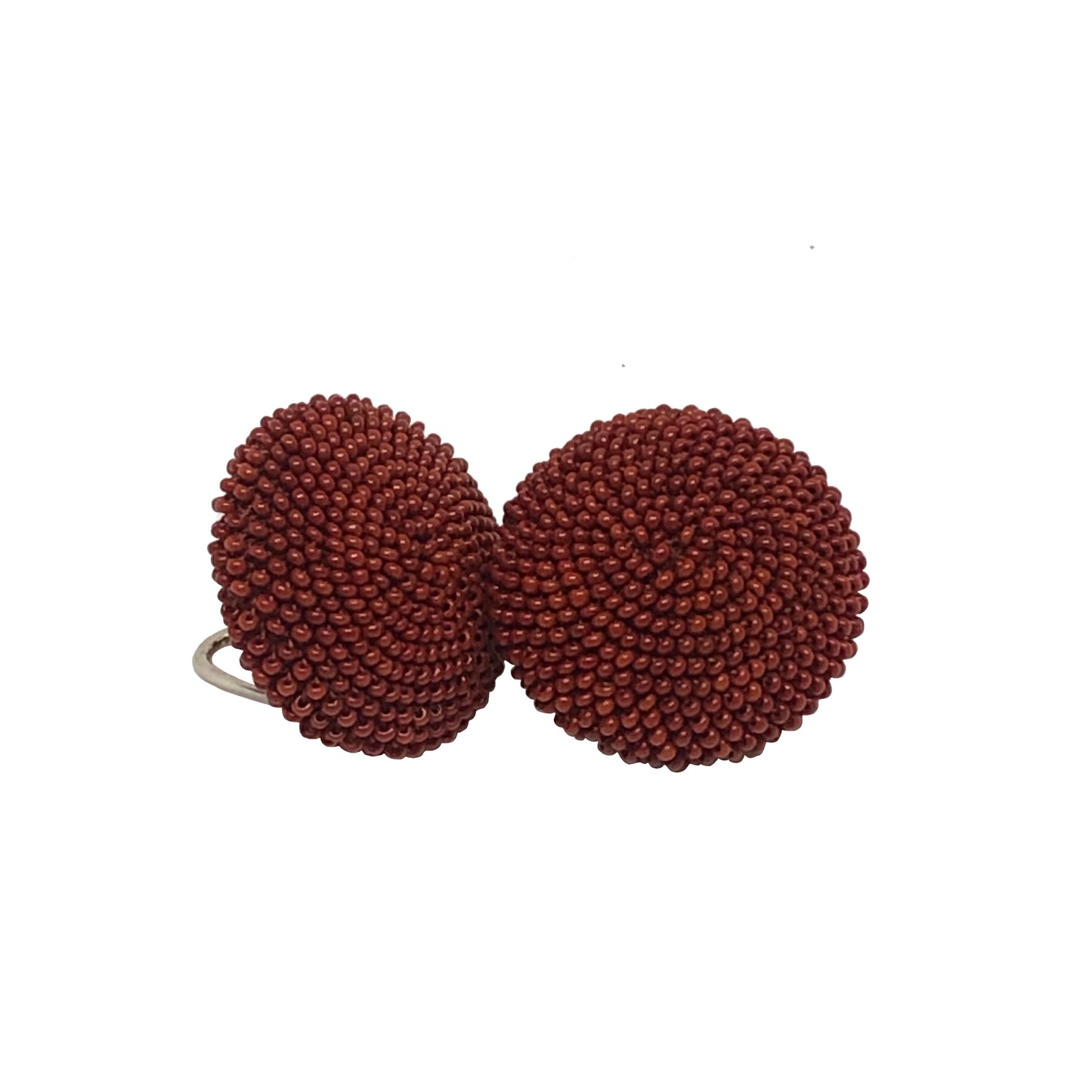 Vintage Bohemian Glass Bead Clip Earrings