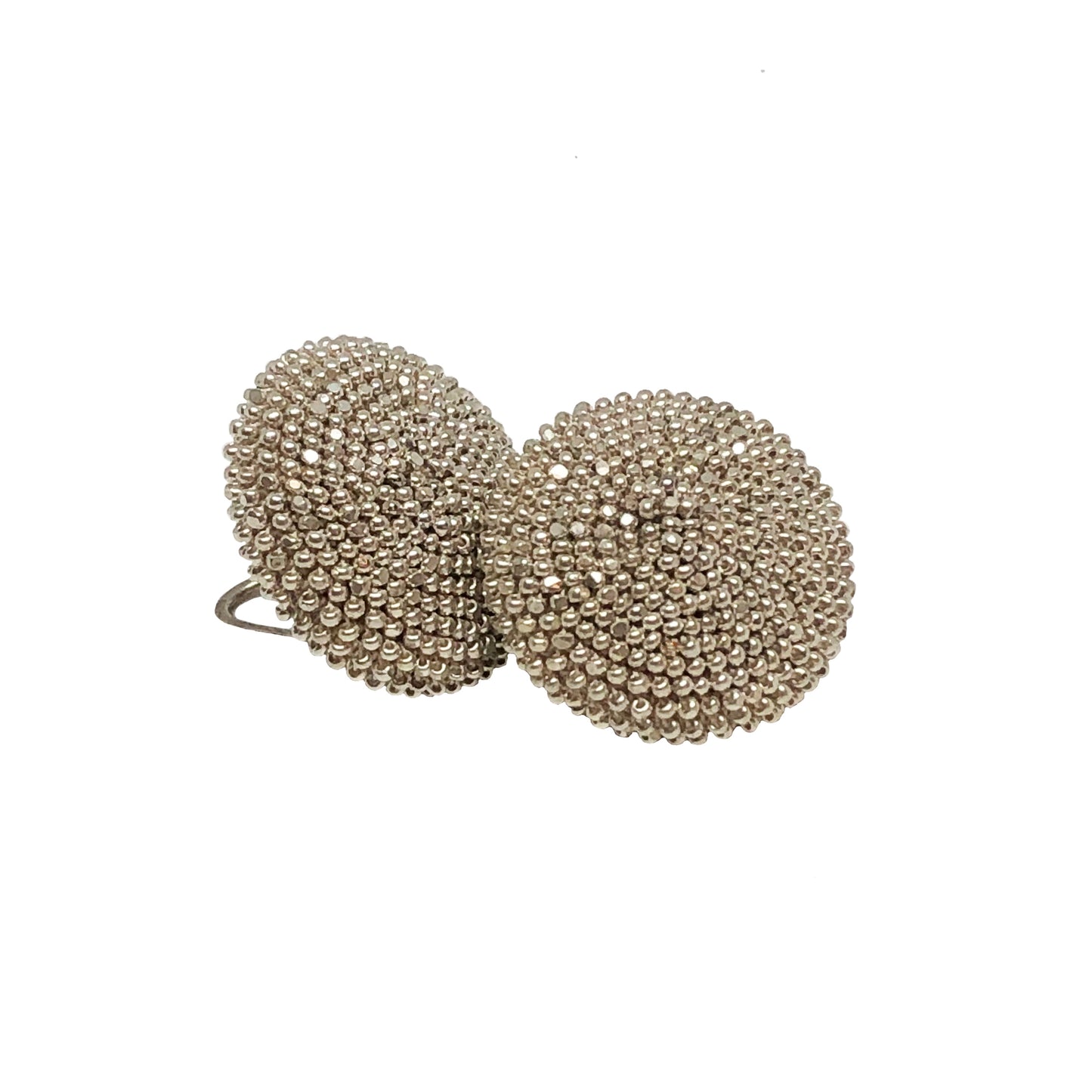 Vintage Bohemian Glass Bead Clip Earrings
