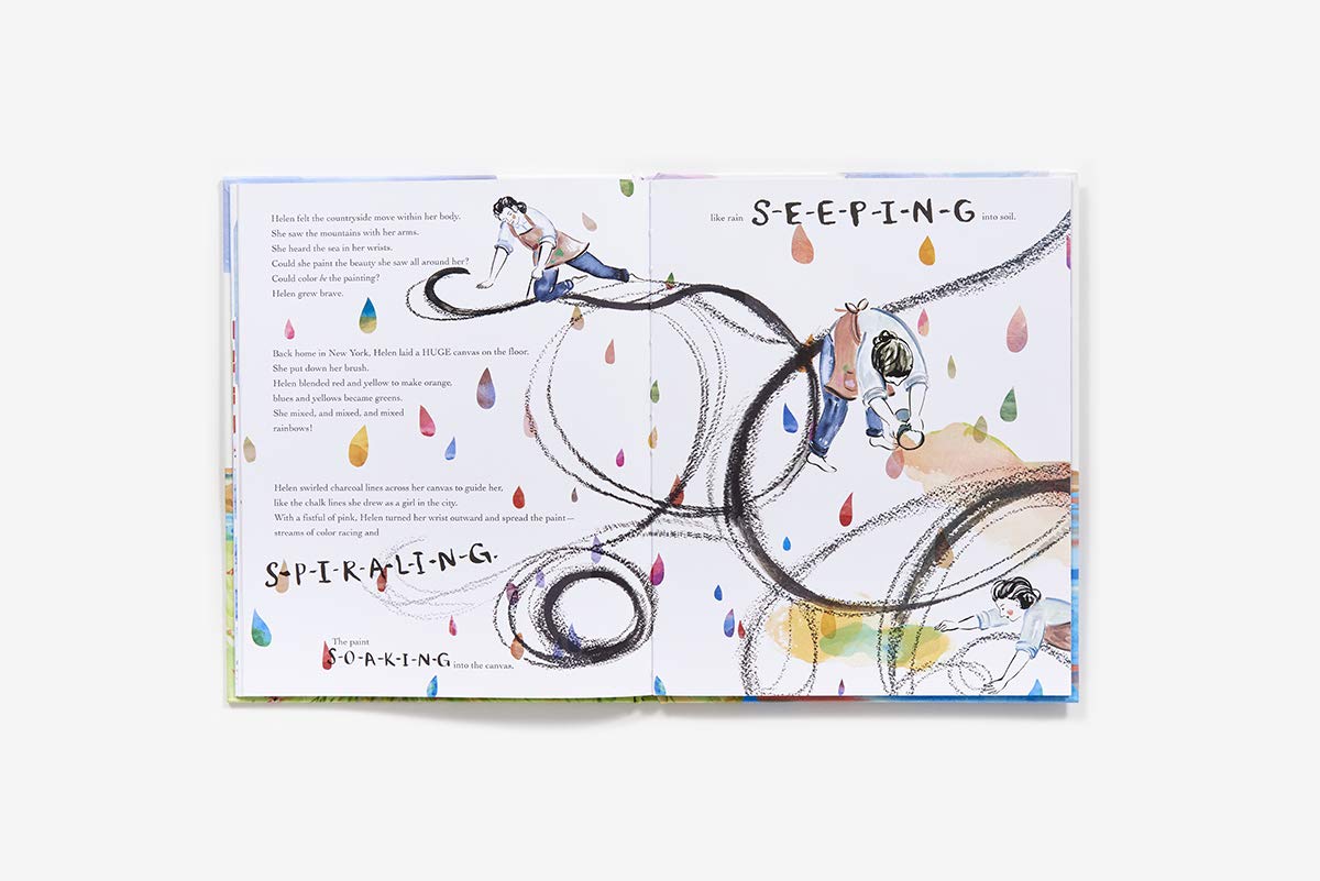 Dancing Through Fields of Color: The Story of Helen Frankenthaler by Elizabeth Brown and illustrated by Aimee Sicuro 