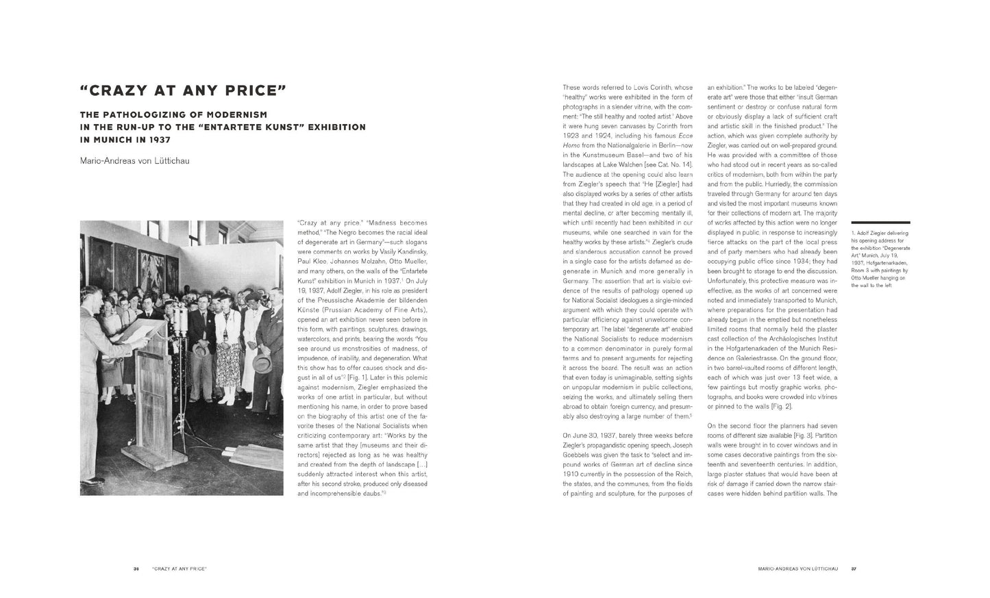 Degenerate Art: The Attack on Modern Art in Nazi Germany 1937, edited by Olaf Peters