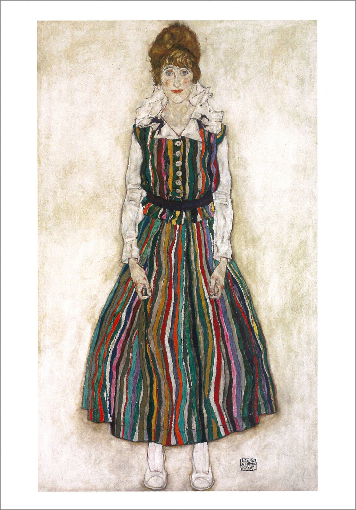 Egon Schiele: Portrait of the Artist's Wife, Standing [Postcard]