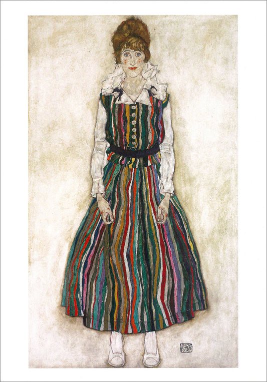 Egon Schiele: Portrait of the Artist's Wife, Standing [Postcard]