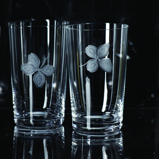 Biedermeier Clover Engraved Tumbler