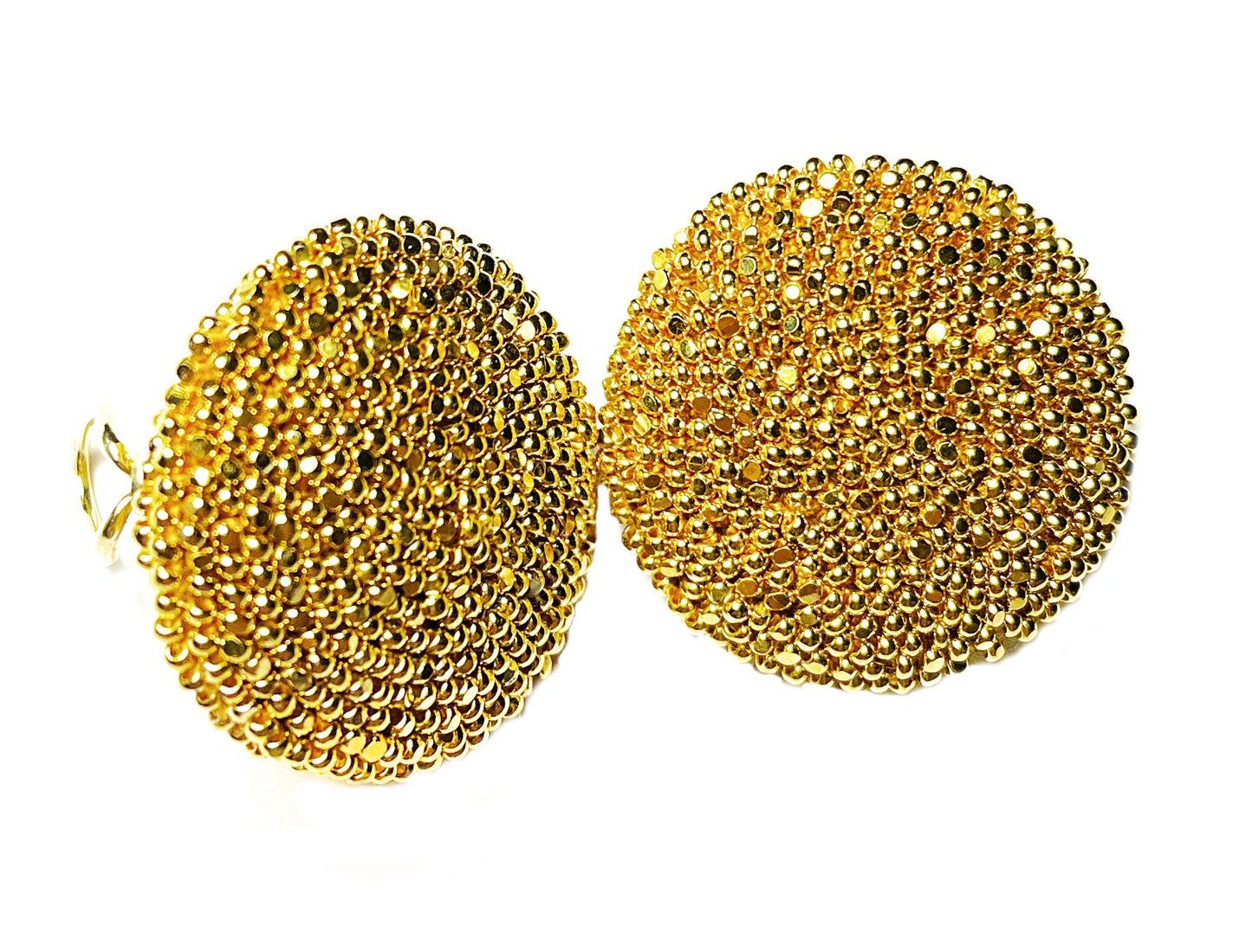 Vintage Bohemian Glass Bead Clip Earrings