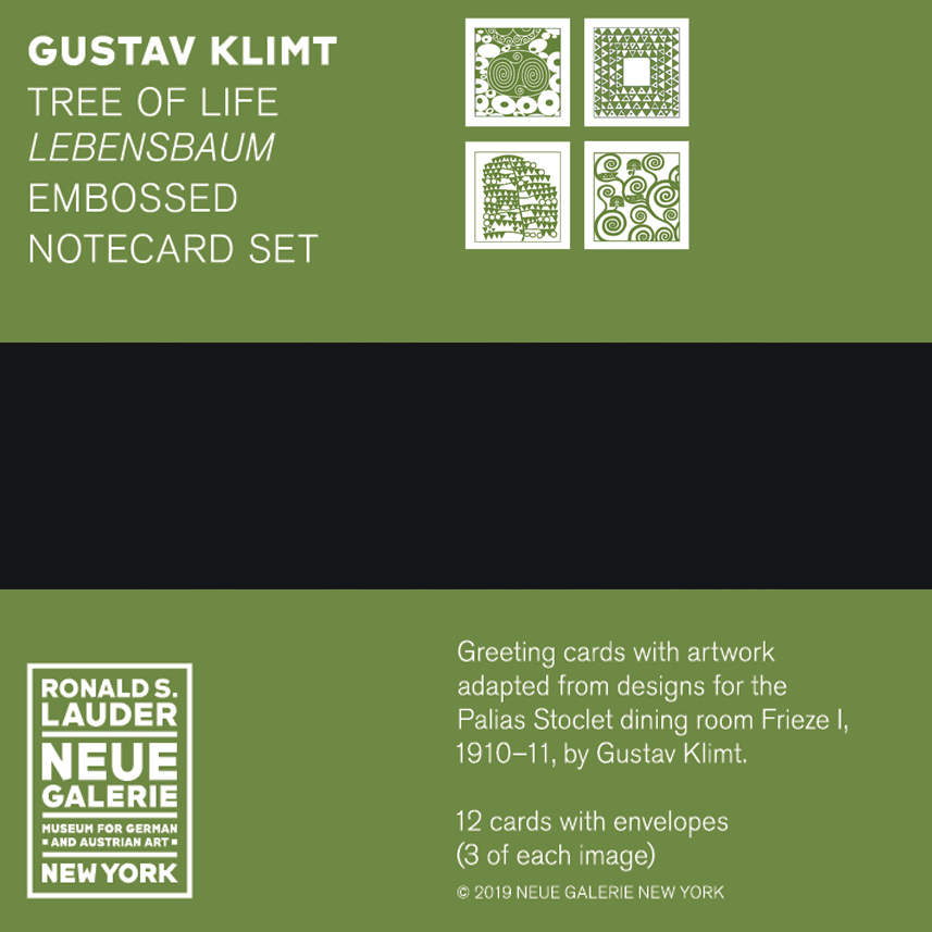 Gustav Klimt Tree of Life (Lebensbaum) Embossed Card Set