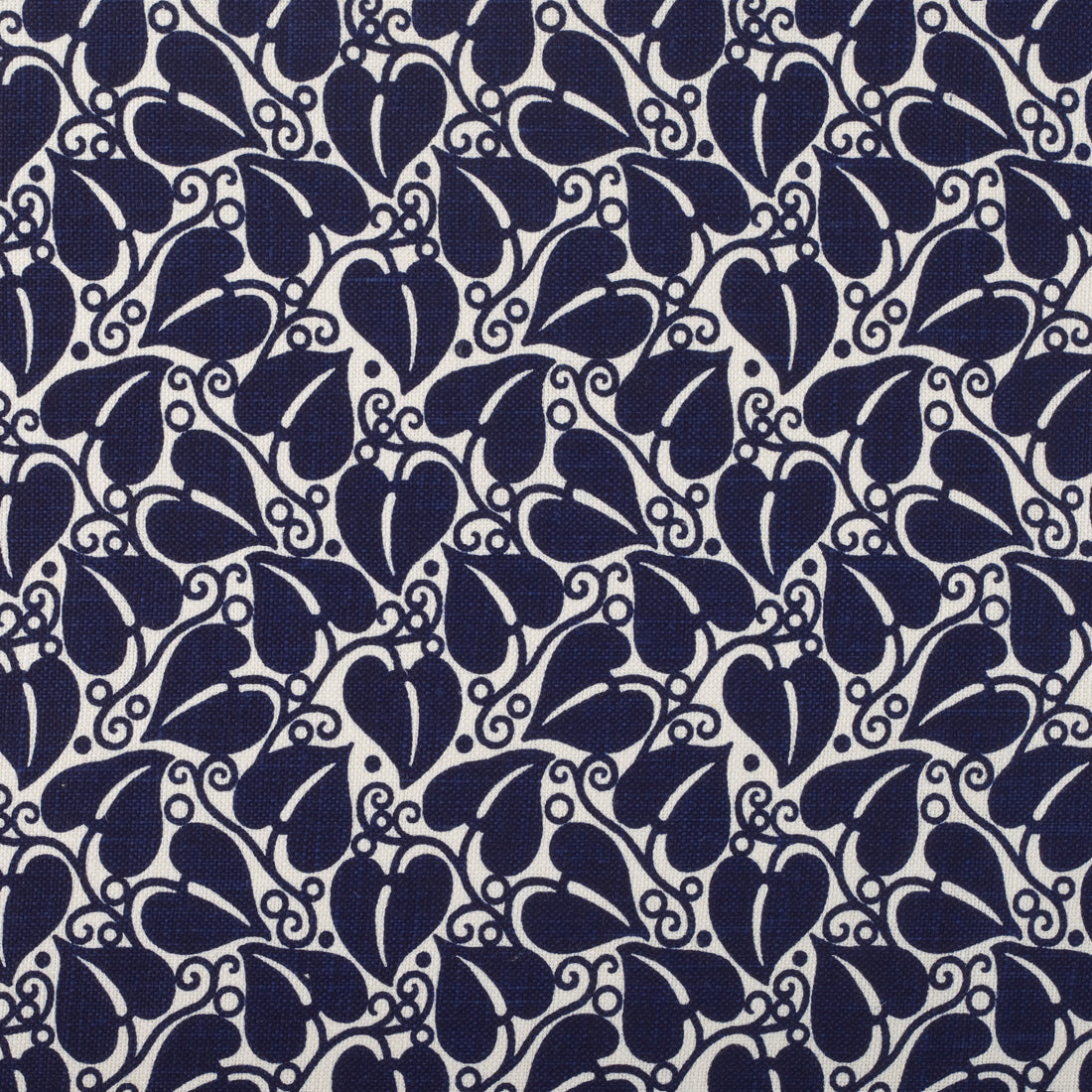BLUE LEAF, 100% linen. Heinz Weingarten 1912 textile design